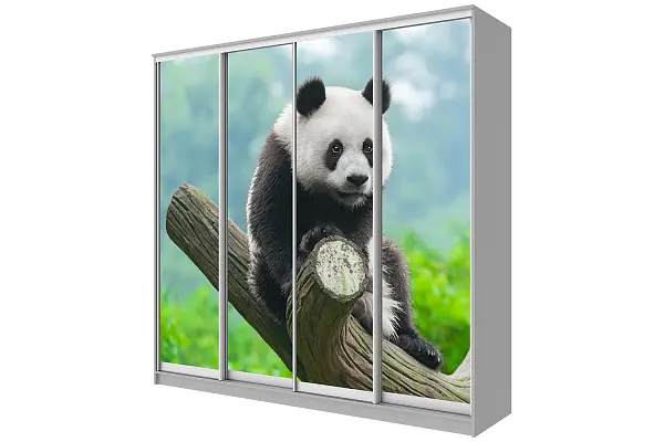 картинка Шкаф-купе 4-х дверный с фотопечатью Панда от магазина КУПИ КУПЕ